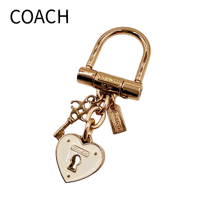 中古】コーチ COACH キーホルダー ハート ゴールド チャーム