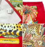 Load image into Gallery viewer, 【中古】フェラガモ Salvatore Ferragamo ビーチタオル 大判 レオパード レッド 赤 i1013tq01050
