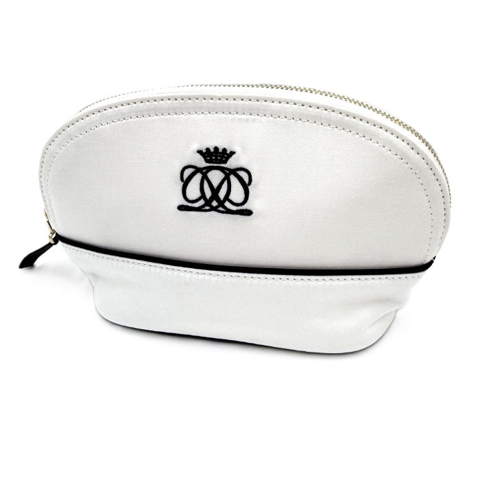 【中古】ドゥロワー Drawer ノベルティトラベルポーチ 大小2個セット パイピング 白 黒 i0501k00510