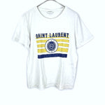 将图片加载到图库查看器，【中古】サンローラン Saint Laurent ロゴTシャツ ヴィンテージ加工 カジュアル くすみホワイト 白 h0315h008
