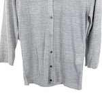 将图片加载到图库查看器，【中古】セオリーリュクス Theory luxe 七分袖カーディガン バックレース編み 透け感 ライトグレー i0807n0025
