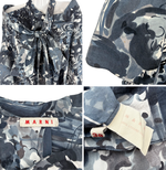 Load image into Gallery viewer, 【中古】マルニ MARNI ボウタイブラウス モノトーン フラワープリント i1208j00612
