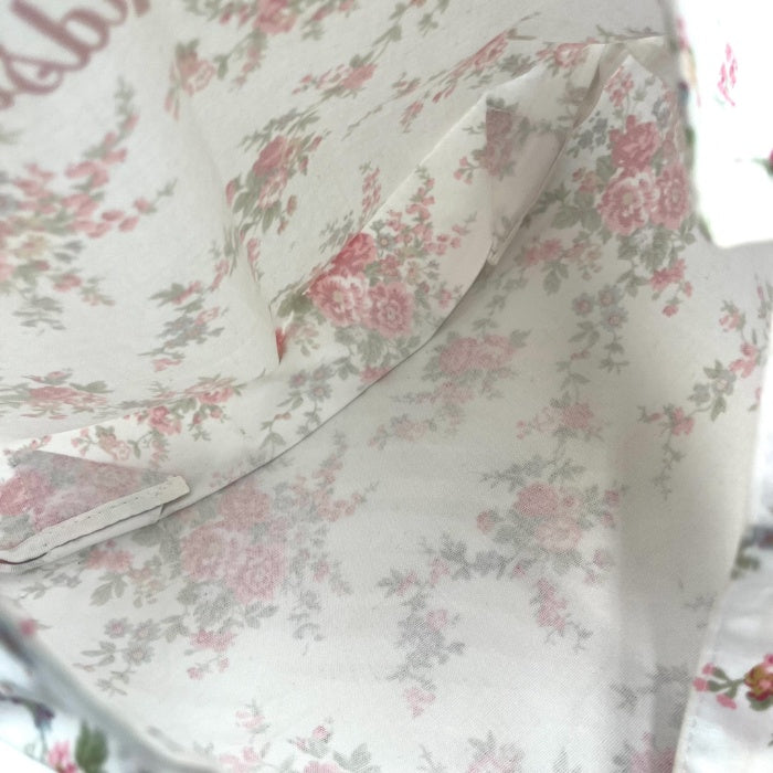 【中古】キャスキッドソン Cath Kidston ワンショルダーバッグ 2way サブバッグ 花柄 ホワイト系 h0716wq0165