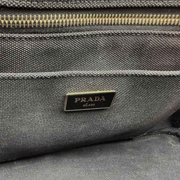 中古】プラダ PRADA カナパ トートバッグ 大きめ ロゴ キャンバス 
