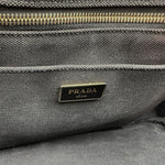 Load image into Gallery viewer, 【中古】プラダ PRADA カナパ トートバッグ 大きめ ロゴ キャンバス ブラック 黒 i0606aq002190
