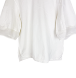 Load image into Gallery viewer, 【中古】Drawer ドゥロワー コンビジップノーカラーブラウス  バルーンスリーブ j0410a01130
