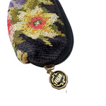 将图片加载到图库查看器，【中古】フェイラー FEILER コインケース 小銭入れ ミニサイズ 花柄 可愛い ネイビー系 i0727tq0026
