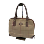 Load image into Gallery viewer, 【中古】バーバリー BURBERRY ハンドバッグ タマムシ チェック柄 レトロ ベージュ系 ブラウン i0225aq02364
