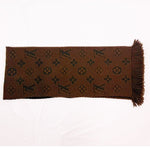 画像をギャラリービューアに読み込む, 【中古】ルイ・ヴィトン Louis Vuitton マフラー エシャルプロゴマニア ブラウン i0225aq005220
