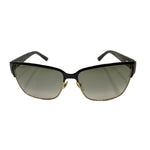 将图片加载到图库查看器，【中古】グッチ GUCCI サングラス ゴールドフレーム ハーフリム風 サイド布 グリーン系レンズ i0522lq01260
