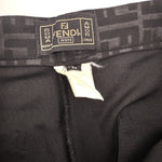 Load image into Gallery viewer, 【中古】フェンディ FENDI テーパードパンツ ズッカ柄 ストレッチ 光沢 ブラック 黒 h1216aq00963
