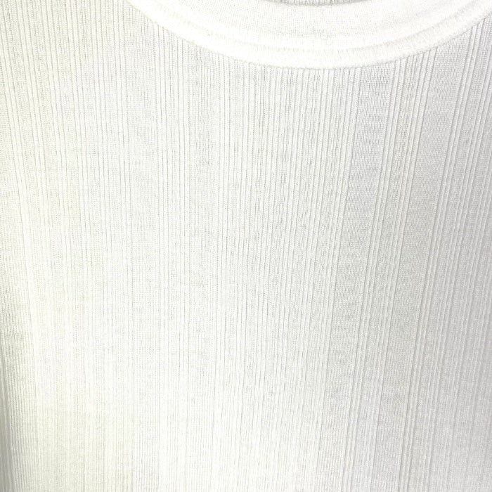 【中古】ドゥロワー Drawer 半袖カットソー リブ シンプル クルーネック ホワイト 白 g1110a008
