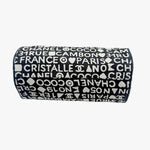 画像をギャラリービューアに読み込む, 【中古】シャネル CHANEL ポーチ タッセル 筒形 総柄 ブラック j0925aq03429
