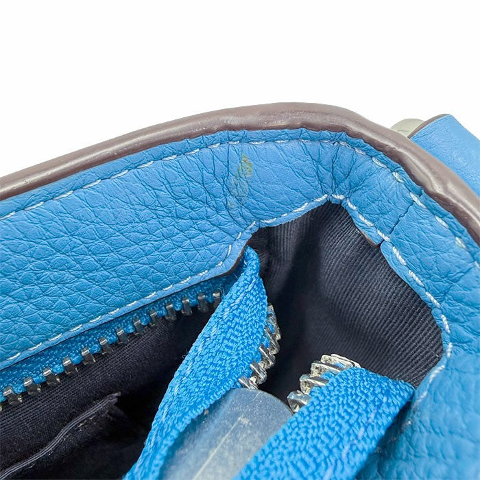 中古】COACH コーチ ショルダーバッグ シグネチャー ブルー キャンバス