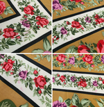 Load image into Gallery viewer, 【中古】イヴサンローラン Yves Saint Laurent 花柄スカーフ ローズ柄 ブラック ベージュ j0405oq01820
