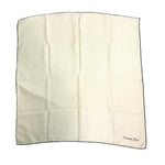 将图片加载到图库查看器，【中古】クリスチャンディオール Christian Dior スカーフ ロゴ生地 光沢 アイボリー ネイビー i0601oq00328
