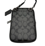 Load image into Gallery viewer, 【中古】COACH コーチ シグネチャー ショルダーバッグ ブラック グレー  レザー メンズ レディース クロスボディバッグ 斜め掛け j0405oq01692
