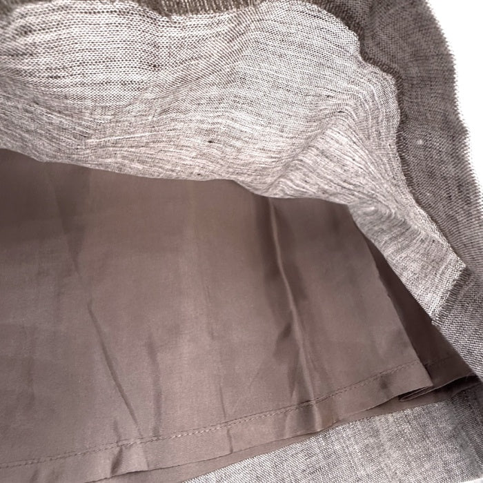 【中古】オールドイングランド OLD ENGLAND ひざ丈リネンスカート 台形 ベージュ ライトブラウン系 i0703n0095