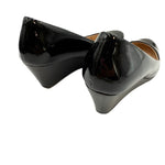Load image into Gallery viewer, 【中古】コールハーン COLE HAAN パンプス パテントウエッジソール エナメル ブラック 黒 i0717n00220
