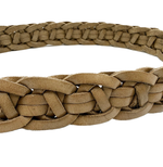 画像をギャラリービューアに読み込む, 【中古】ANGLO レザーベルト 編込み メッシュベルト ベージュ i0731wq0051
