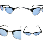 将图片加载到图库查看器，【中古】レイバン Ray-Banサングラス ブルーレンズ 黒フレーム i0922lq00627

