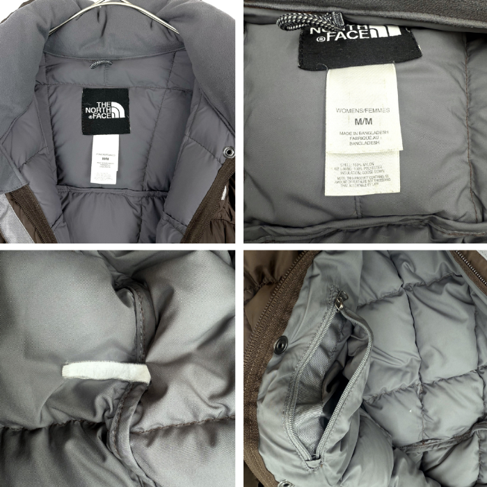 【中古】ザノースフェイス THE NORTH FACE ダウンコート ロング フード ブラウン 茶 h1226wq01713