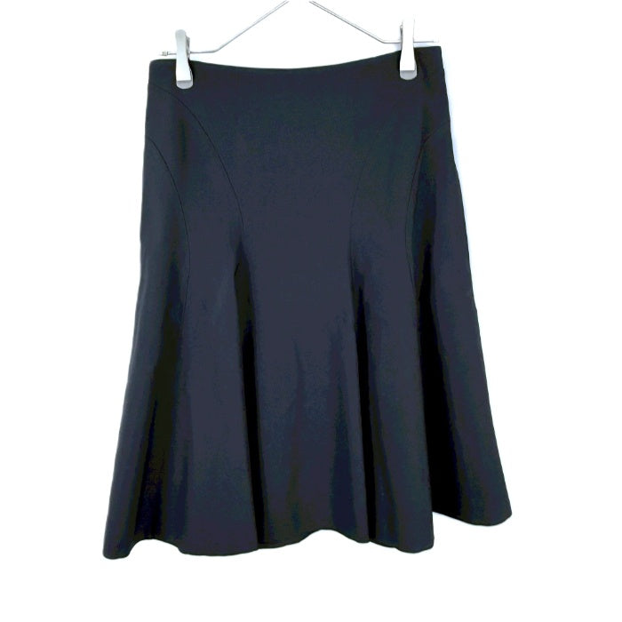【中古】エポカ EPOCA フレアスカート ストレッチ ミディ丈 ⁪未使用 ネイビー 紺 i0807n0258