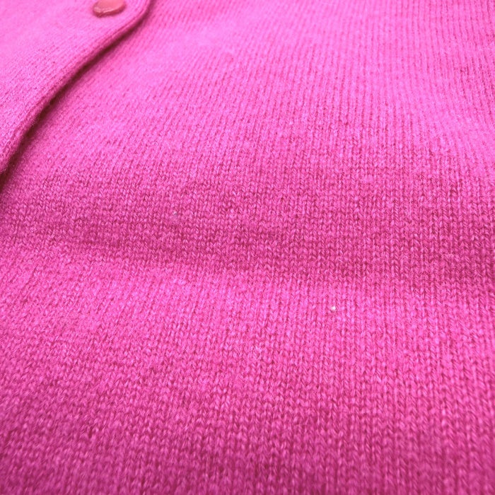 【中古】ドゥロワー Drawer ニットカーディガン カシミヤ クルーネック ピンク ビビッドカラー i0925i00915