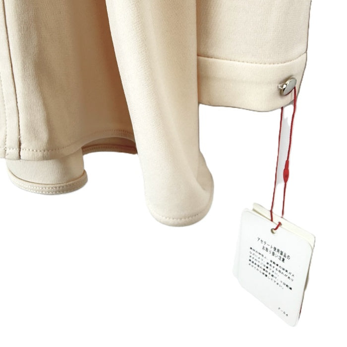 【中古】ドレステリア DRESSTERIOR ノーカラーブラウス ストレッチ タグ付き ライトベージュ i0703n0168