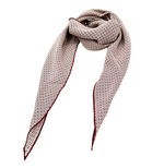 画像をギャラリービューアに読み込む, 【中古】HERMÈS エルメス スカーフ ロザンジュ ベージュ×レッド シルク 絹 総柄 正方形 i0926aq010120
