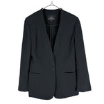 将图片加载到图库查看器，【中古】wb ダブルビー ジャケット 黒 テーラード 1ボタン ストレッチ入り フォーマル i1016n0084
