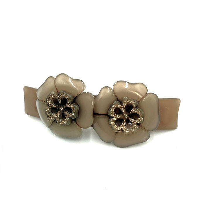 【中古】アレクサンドルドゥパリ ALEXANDRE DE PARIS バレッタ ヘアアクセサリー ベージュ系 i0225aq02025