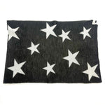 将图片加载到图库查看器，【中古】カリマール Calimar ニットストール マフラー 星柄 スター 透け感 ブラック ホワイト 黒 白 i0127m0076
