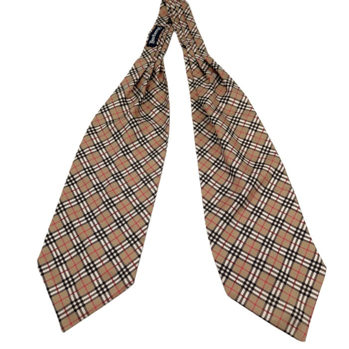 【中古】バーバリー BURBERRY リボンタイ ネックチーフ ノバチェック おしゃれ ベージュ系 i0810oq00223