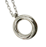 Load image into Gallery viewer, 【中古】Cartier カルティエ トリニティ キーリング キーホルダー シルバー  箱付き j0405oq00930
