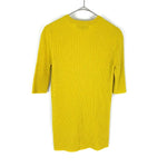 将图片加载到图库查看器，【中古】ドゥロワー Drawer 半袖リブニット リブクルーネックショートスリーブ イエロー くすみカラー i0925i01015
