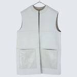 将图片加载到图库查看器，【中古】Drawer ドゥロワー ウール レザーコンビ ベスト ジレ i1031h010144
