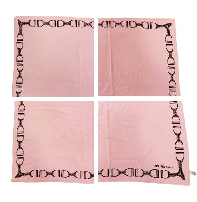 【中古】CELINE セリーヌ スカーフ 3点セット ビット柄 大判 シルク100％ i0727tq00813
