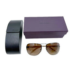 Load image into Gallery viewer, 【中古】プラダ PRADA サングラス ティアドロップ ブラウン グラデーションレンズ ケース付き j0115lq01049
