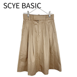 将图片加载到图库查看器，【中古】サイベーシックス SCYE BASICS コットン タックフレアスカート ベージュ 38 j0430h0038
