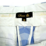 将图片加载到图库查看器，【中古】ドゥロワー Drawer ギンガムチェックパンツ ワイドテーパード ライトブルー ホワイト i0811y00415
