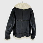 画像をギャラリービューアに読み込む, 【中古】Drawer ドゥロワー ムートン レザージャケット 羊革 シープスキン i1215h00396
