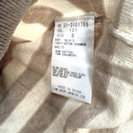 将图片加载到图库查看器，【中古】セオリー Theory ボーダーニット クルーネック コットン カシミヤ 薄手 アイボリー ベージュ i0703n0114
