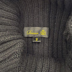 画像をギャラリービューアに読み込む, 【中古】Drawer ドゥロワー ニットワンピース ブラック 半袖 ハイネック リブニット ウール カシミヤ混 i1222h00162
