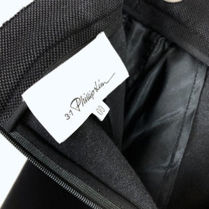 【中古】3.1フィリップリム 3.1 Phillip Lim ボックスプリーツミニスカート メッシュ生地風 ラメ ブラック 黒 h1114t0250