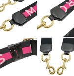 画像をギャラリービューアに読み込む, 【中古】マークジェイコブス MARC JACOBS ショルダーストラップ ロゴ ブラック ピンク バッグ用 j0223tq04920
