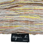 将图片加载到图库查看器，【中古】agnes b. アニエスベー ニュアンスストライプ ストール マフラー マルチカラー i0911wq0036
