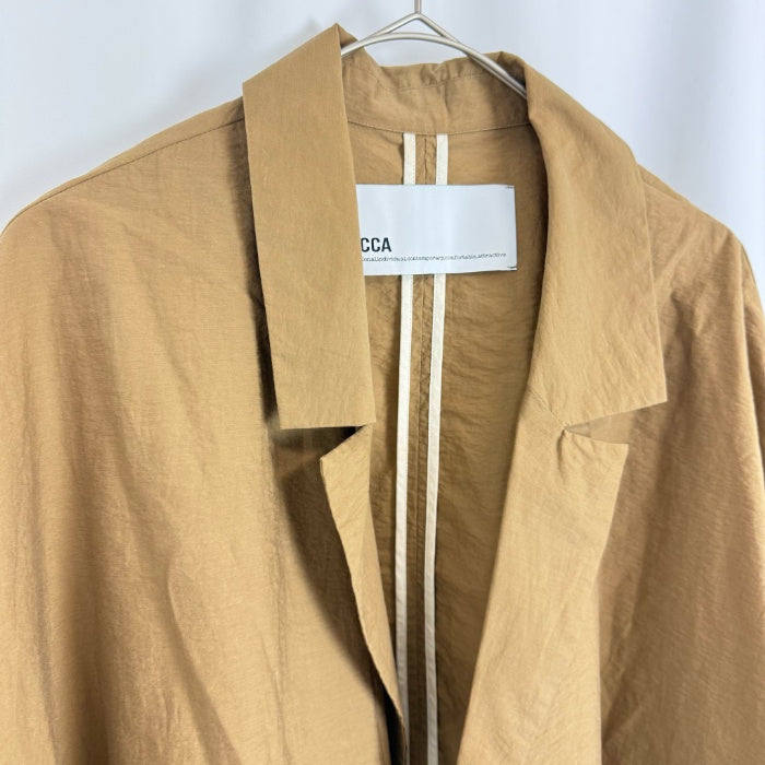 【中古】ティッカ TICCA チェスターコート スプリングコート 薄手 ゆったり ダークベージュ i0204i00810