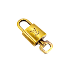 Load image into Gallery viewer, 【中古】ルイヴィトン Louis Vuitton カデナ 南京錠 鍵付き キー ゴールド j0618lq00410
