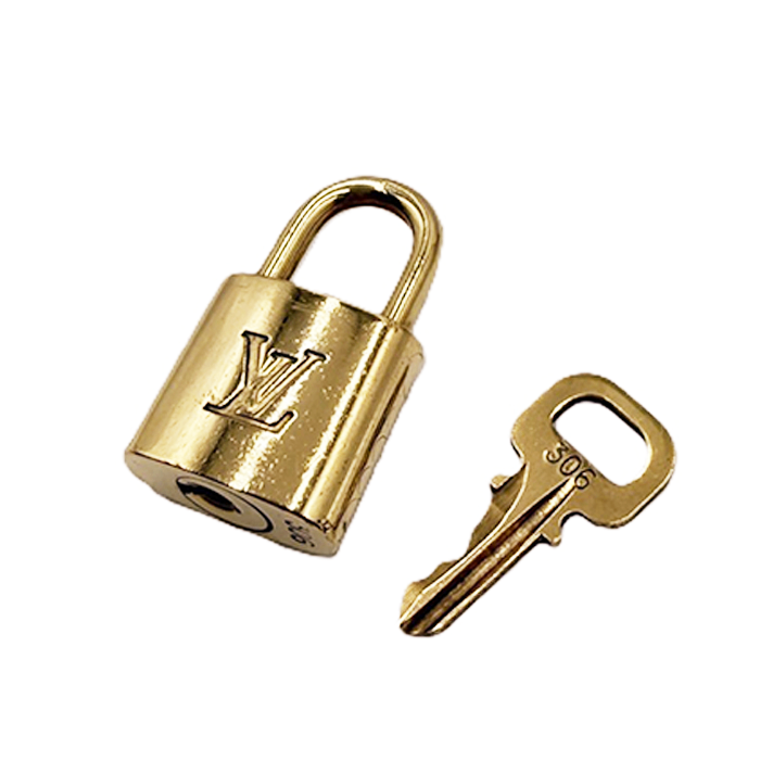 中古】Louis Vuitton ルイヴィトン パドロック ゴールド キー付き